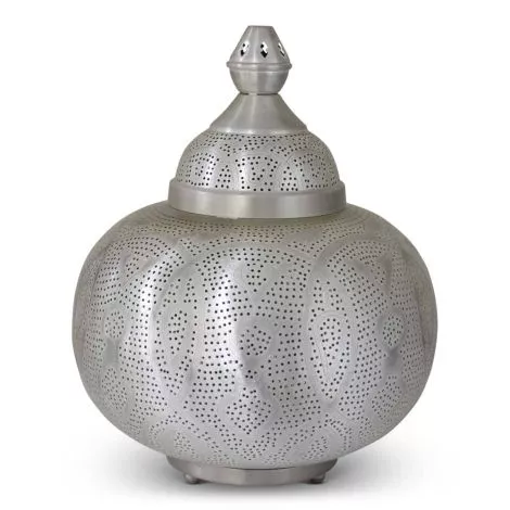 Orientalische Tischlampe Silber Ambia Ø 33 x 40cm LZC1857BTSL