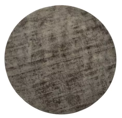 Carpet Round Handmade Viscose Grey 38856