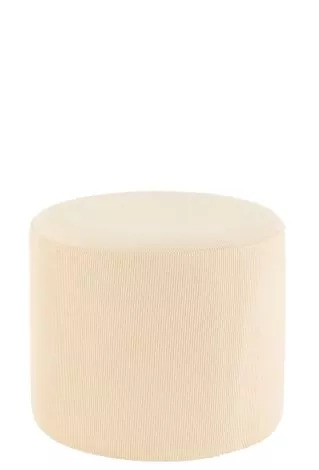 Pouf Corduroy Velvet Creme 38652