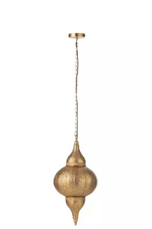 Hanging Lamp Bore Metal Gold Small 40890