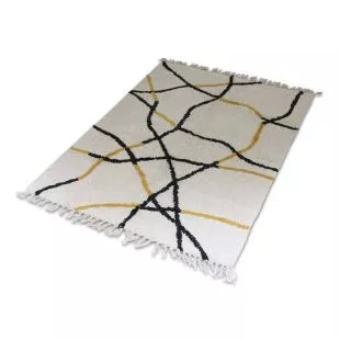 Marokkanischer Berberteppich Schwarz und Gelb SFVLKTP00028